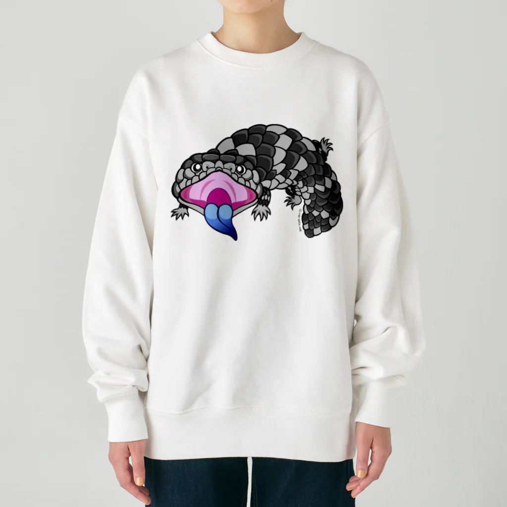 もむのふの爬虫類グッズやさんのマツカサトカゲちゃん Heavyweight Crew Neck Sweatshirt