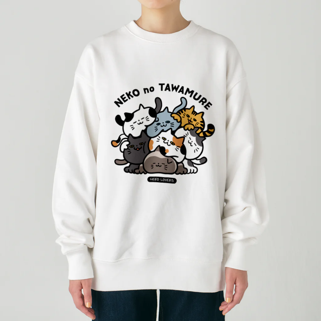 mincruのねこのたわむれ Heavyweight Crew Neck Sweatshirt