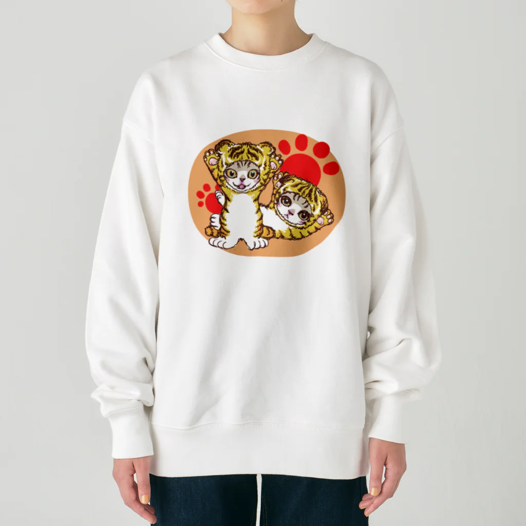 nya-mew（ニャーミュー）のとらニャーちゃん Heavyweight Crew Neck Sweatshirt