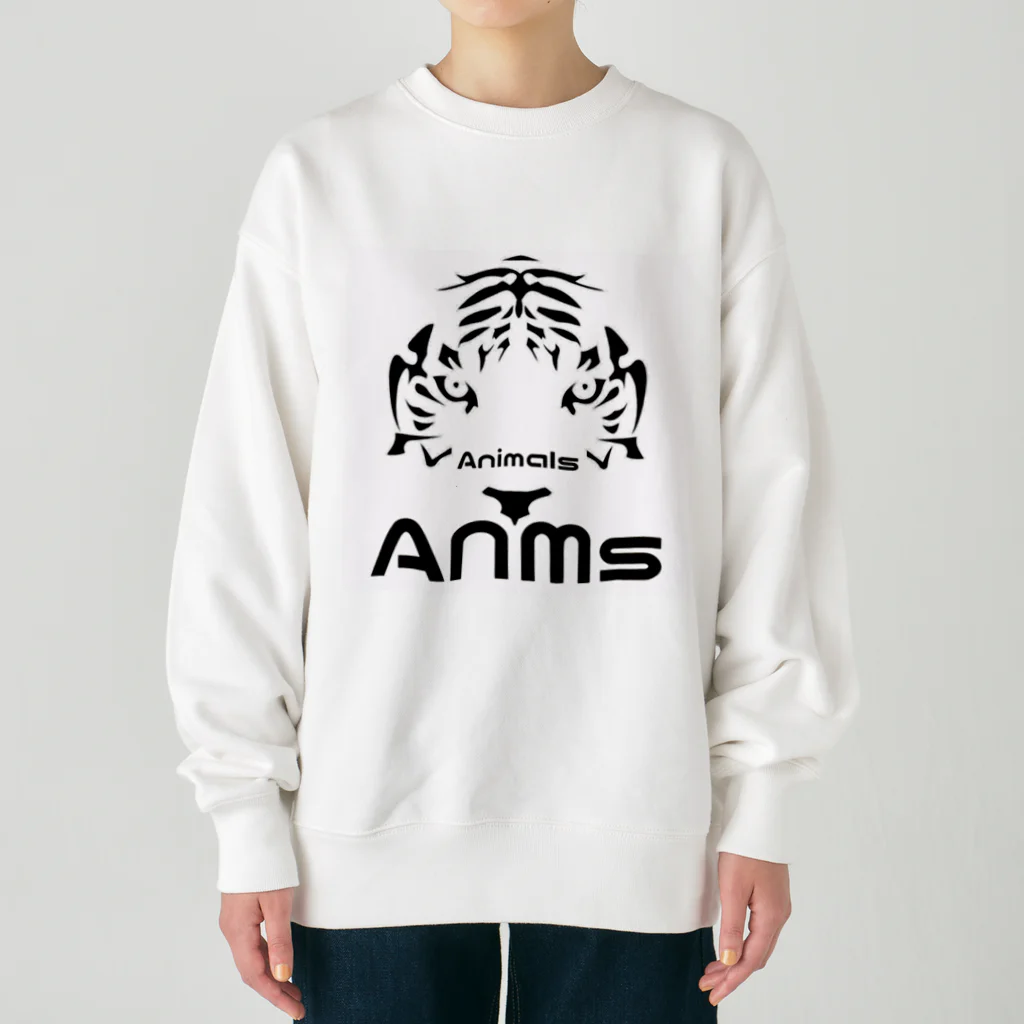 にー【ANMs】のAnimals ホワイトタイガー Heavyweight Crew Neck Sweatshirt