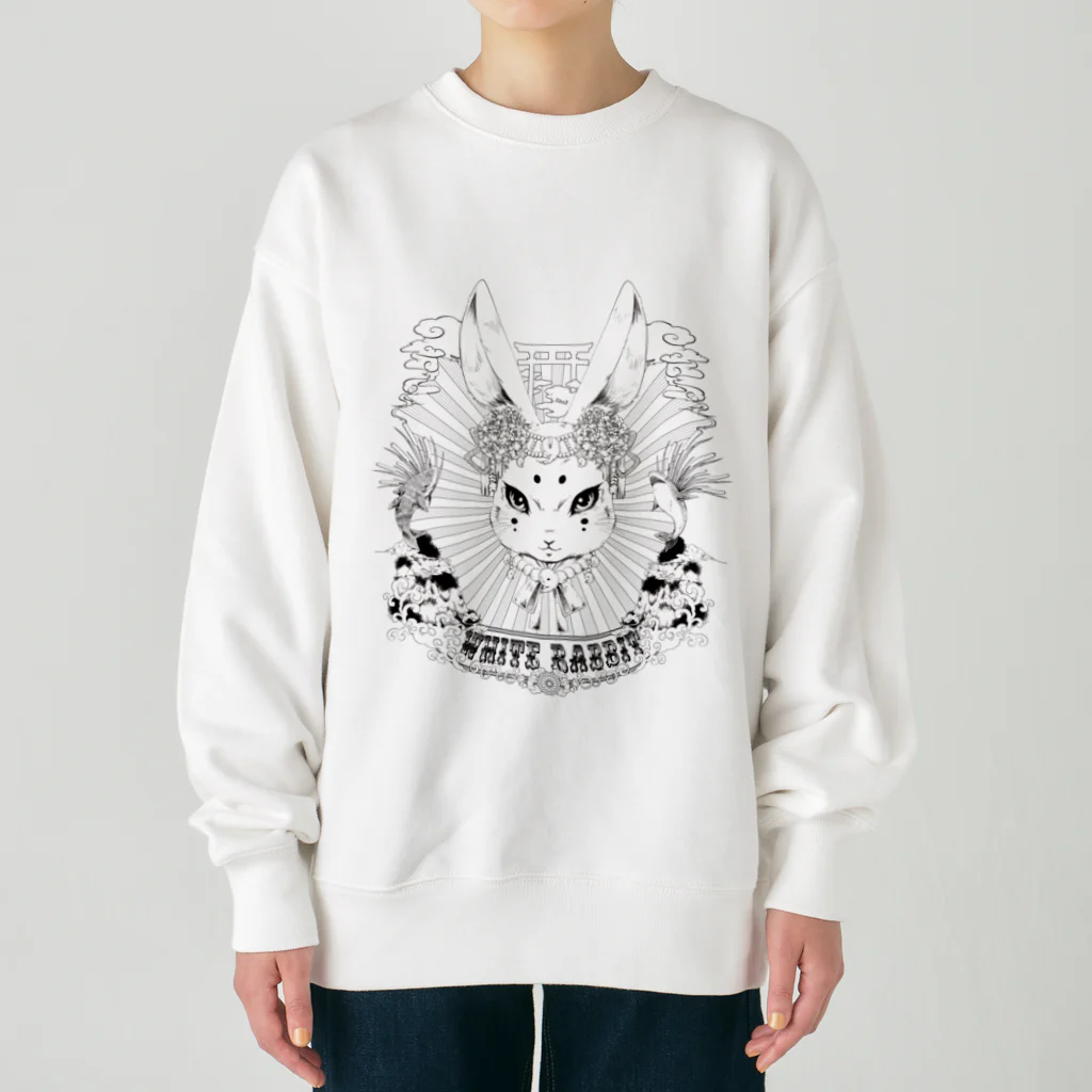 目赤の和兎 Heavyweight Crew Neck Sweatshirt