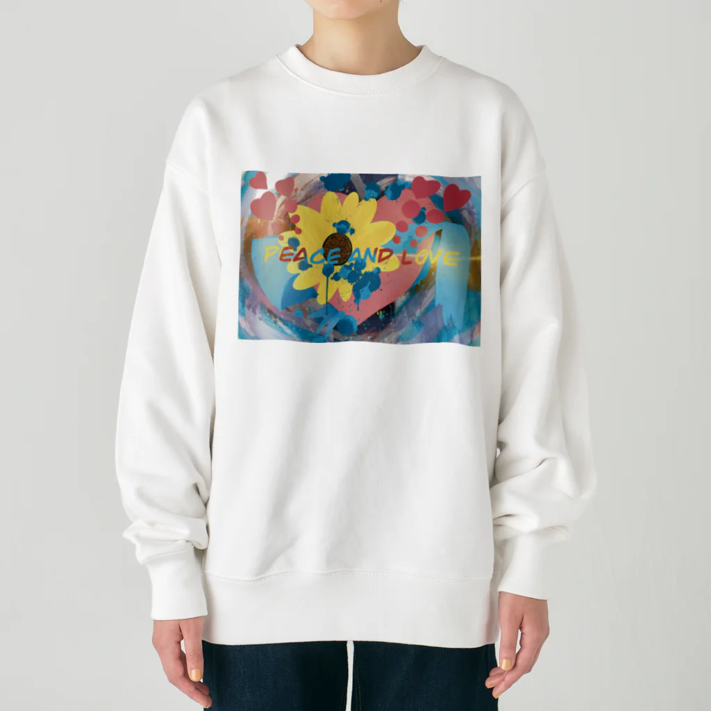 AkironBoy's_ShopのPEACE AND LOVE 〜平和と愛は何処からくるのか❓〜 Heavyweight Crew Neck Sweatshirt