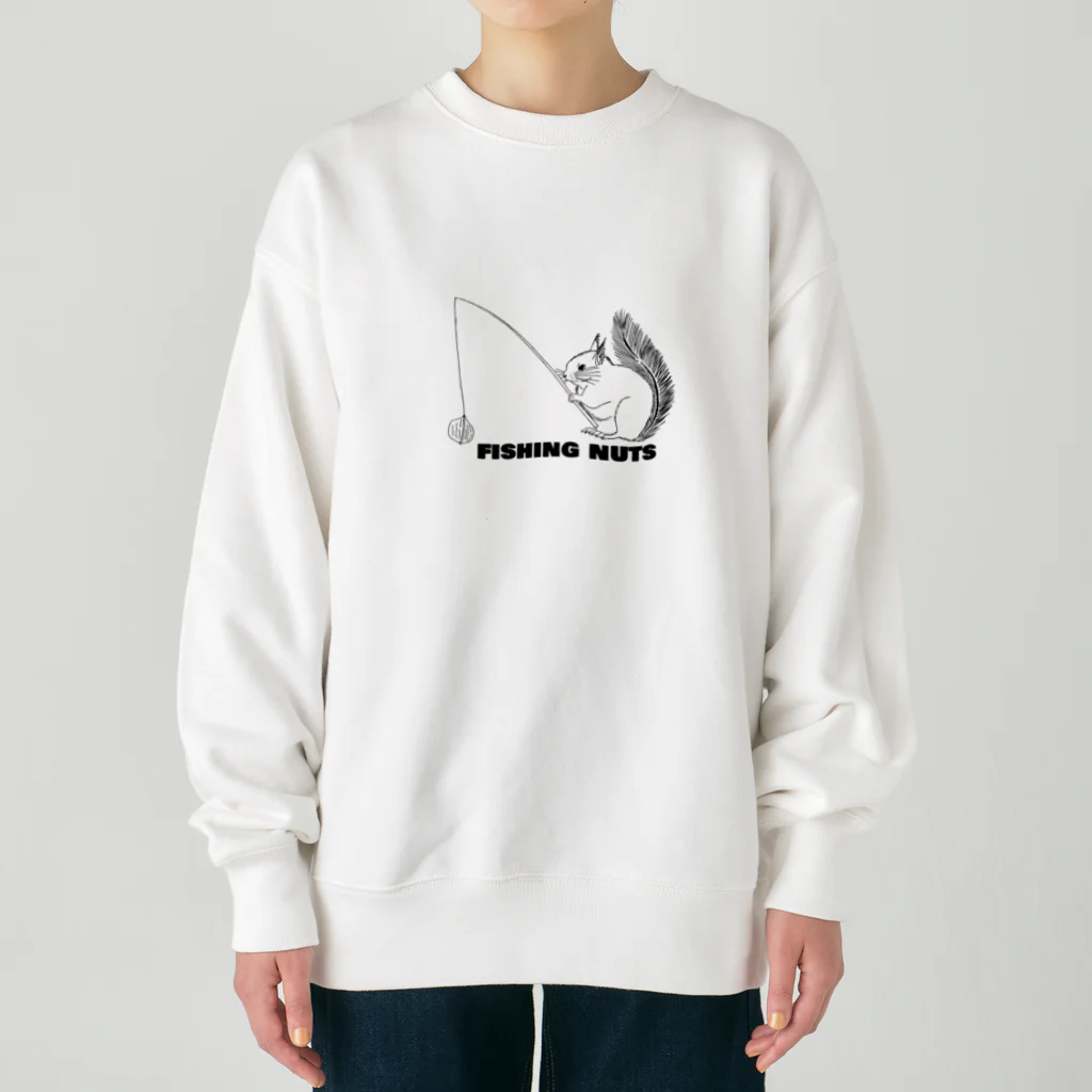 fishingnutsのFishing nuts リス Heavyweight Crew Neck Sweatshirt