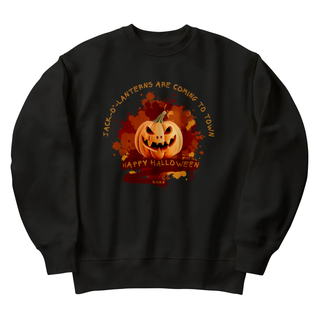 Yaya-rrのハロウィンのかぼちゃ「ジャック・オー・ランタン」 Heavyweight Crew Neck Sweatshirt