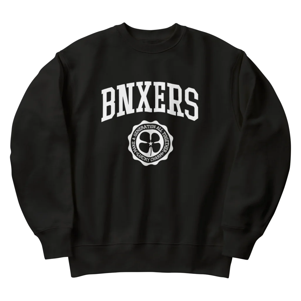 BRONX SOUL WEARのBNXERS COLLEGE/White Print Heavyweight Crew Neck Sweatshirt