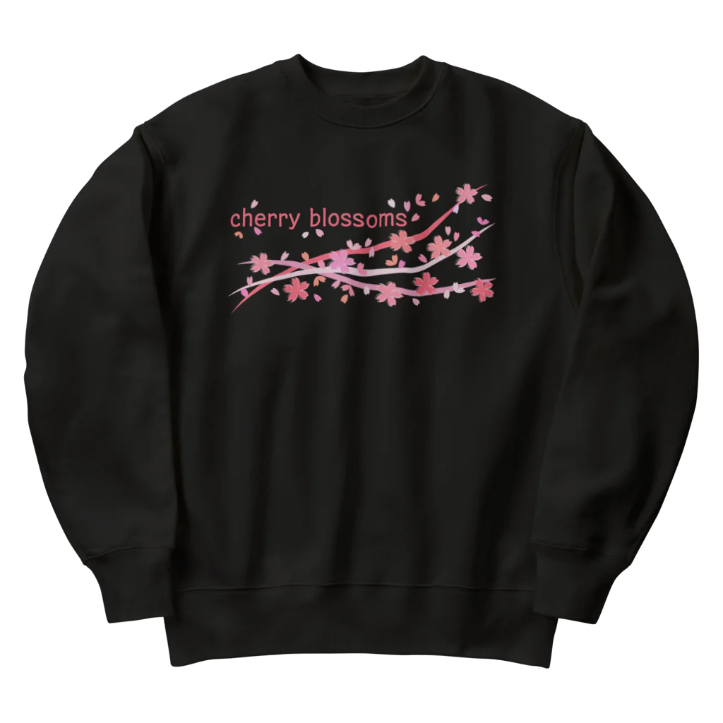 sari'sのcherry blossoms Heavyweight Crew Neck Sweatshirt