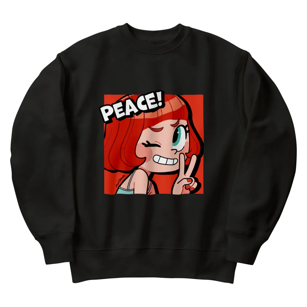 おおつきあやのPEACE! Heavyweight Crew Neck Sweatshirt