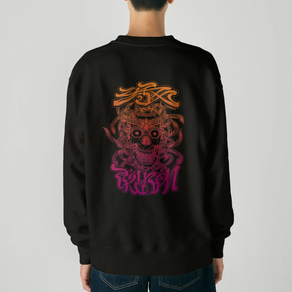 Y's Ink Works Official Shop at suzuriのY'sロゴ Skull  (Color Print) Heavyweight Crew Neck Sweatshirt
