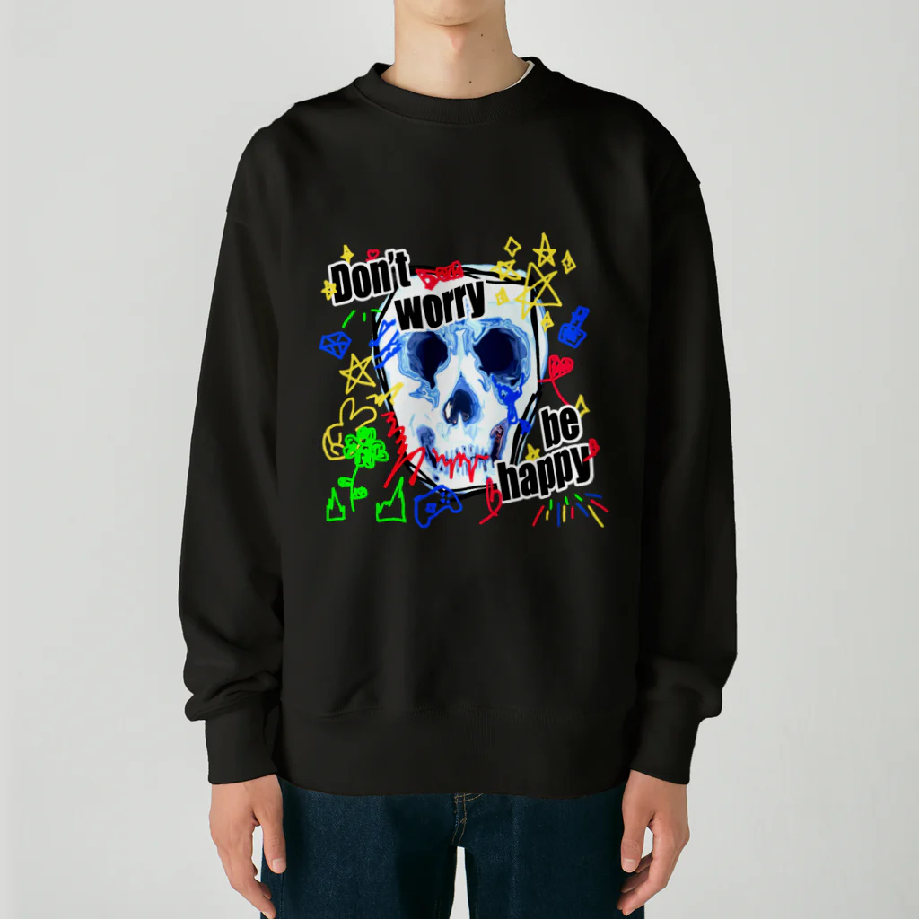 Now_LoadingのDon't worry be happy Heavyweight Crew Neck Sweatshirt