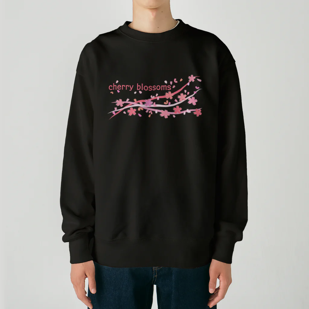 sari'sのcherry blossoms Heavyweight Crew Neck Sweatshirt