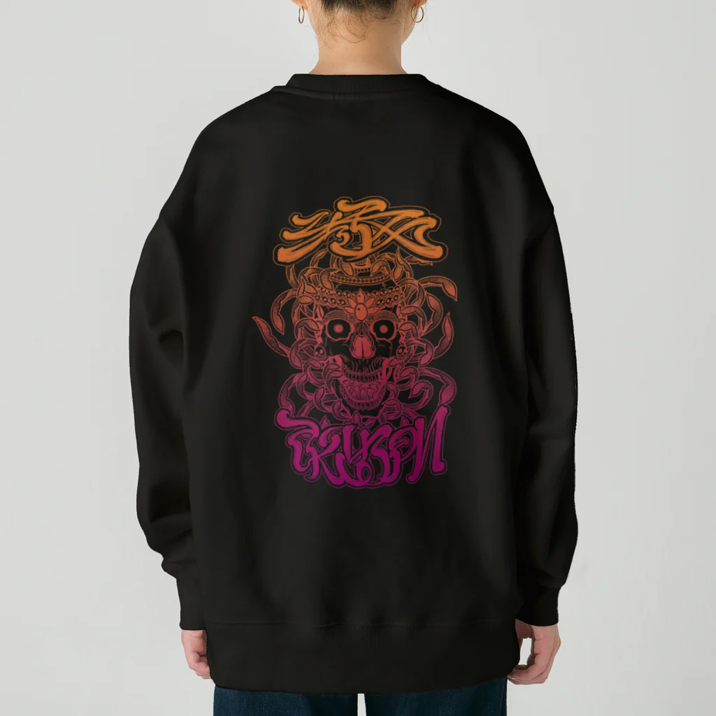 Y's Ink Works Official Shop at suzuriのY'sロゴ Skull  (Color Print) Heavyweight Crew Neck Sweatshirt