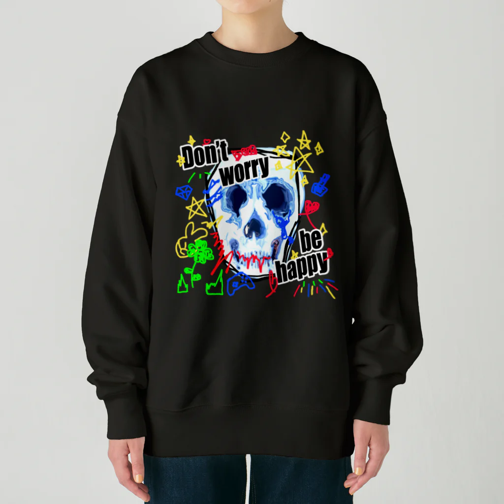 Now_LoadingのDon't worry be happy Heavyweight Crew Neck Sweatshirt