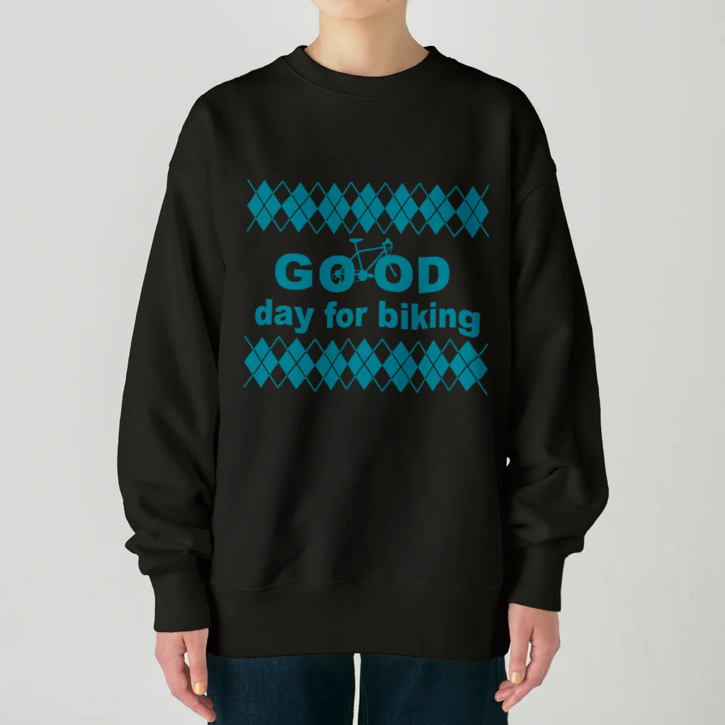 キッズモード某のチャリロゴアーガイル(mint) Heavyweight Crew Neck Sweatshirt