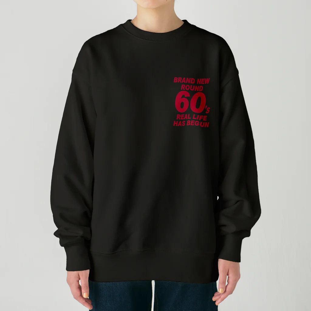 キッズモード某のROUND60 / 還暦＆アラ還を軽やかにすごすロゴ Heavyweight Crew Neck Sweatshirt