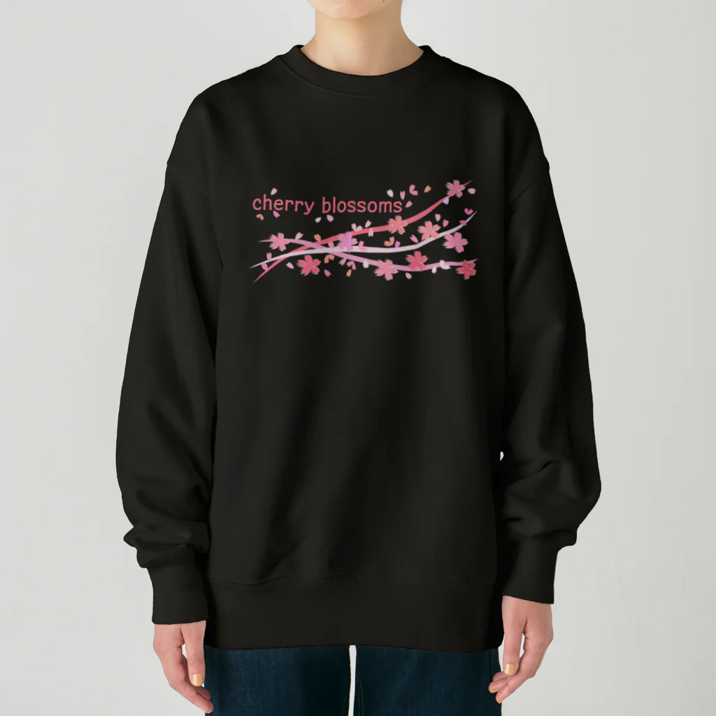 sari'sのcherry blossoms Heavyweight Crew Neck Sweatshirt