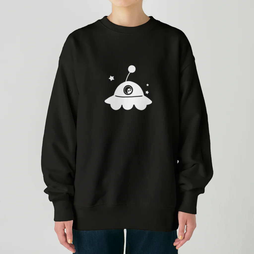 cosmicatiromのUFO 白 Heavyweight Crew Neck Sweatshirt