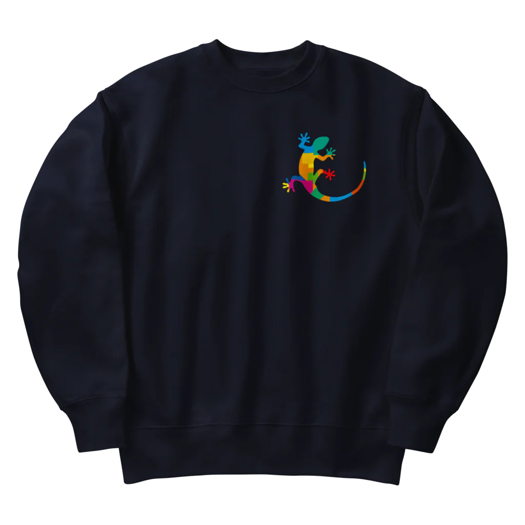 cuuyabowのカラフルヤモリ Heavyweight Crew Neck Sweatshirt