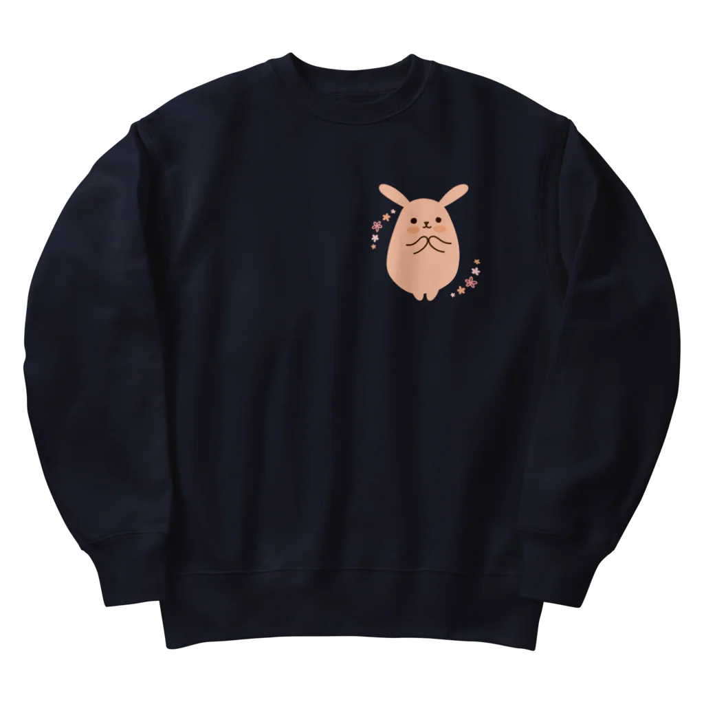 AtelierPlayroomのお祈りうさぎ（デザイン小さめ） Heavyweight Crew Neck Sweatshirt