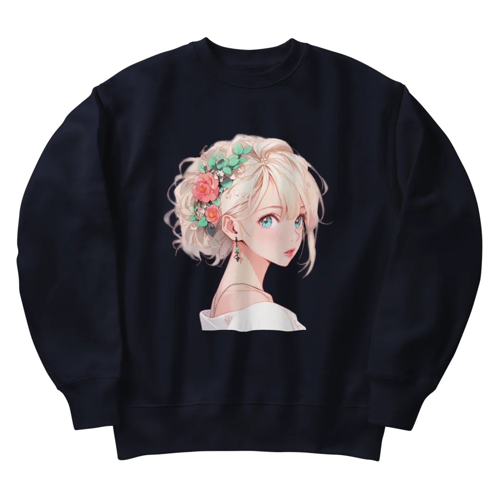 StellaのAI美少女イラスト Heavyweight Crew Neck Sweatshirt