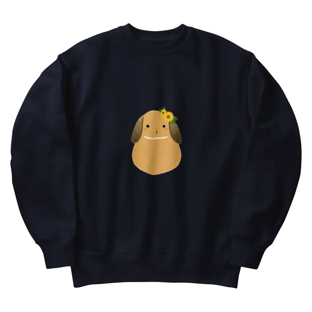 ころちゃんのおうち🐰🏠うさぎグッズのうさぎのぷぅちゃん Heavyweight Crew Neck Sweatshirt