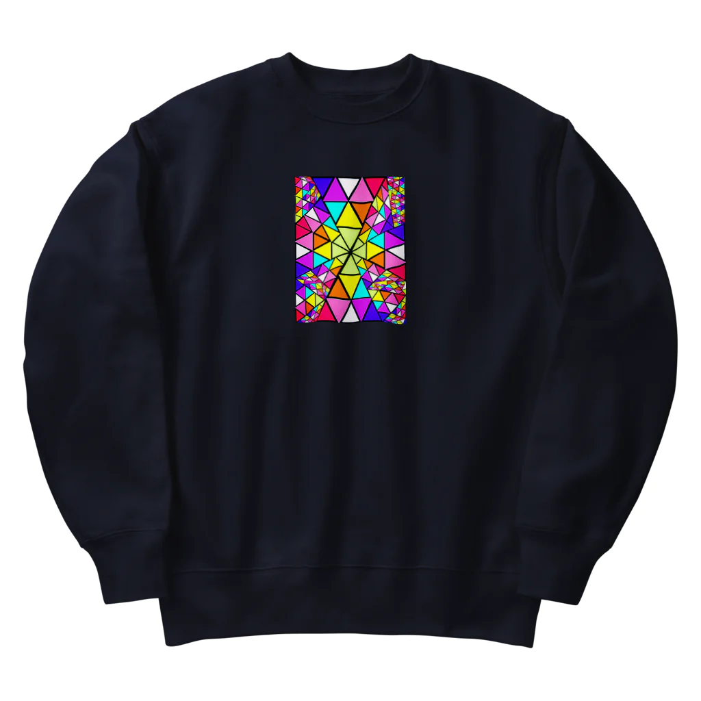 みにゃ次郎のステンドグラス Heavyweight Crew Neck Sweatshirt