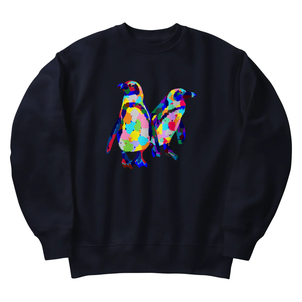 meiroのカラフルなペンギン Heavyweight Crew Neck Sweatshirt