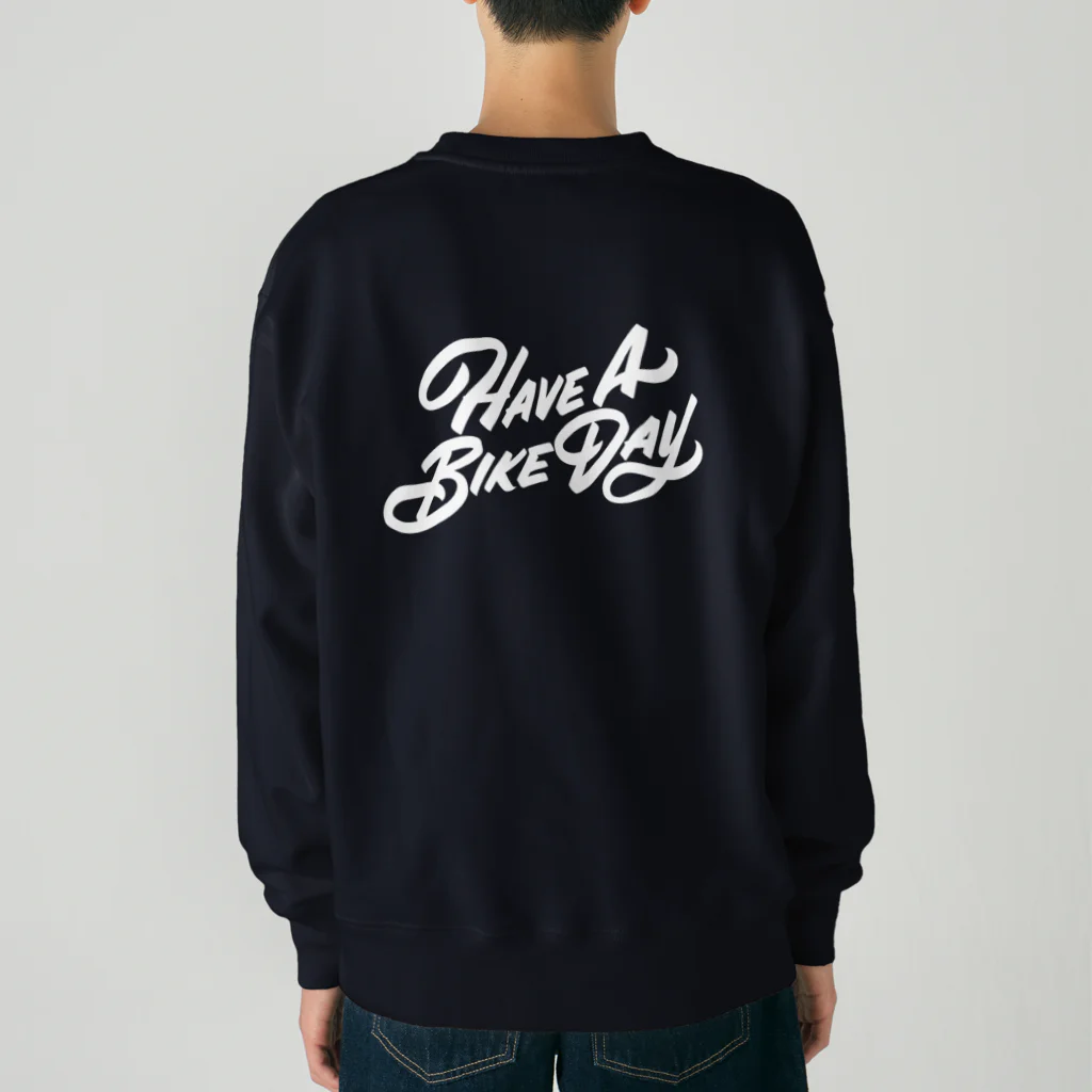 HAVE A BIKE DAY. ＠ SUZURIのHAVE A BIKE DAY. Heavyweight Crew Neck Sweatshirt