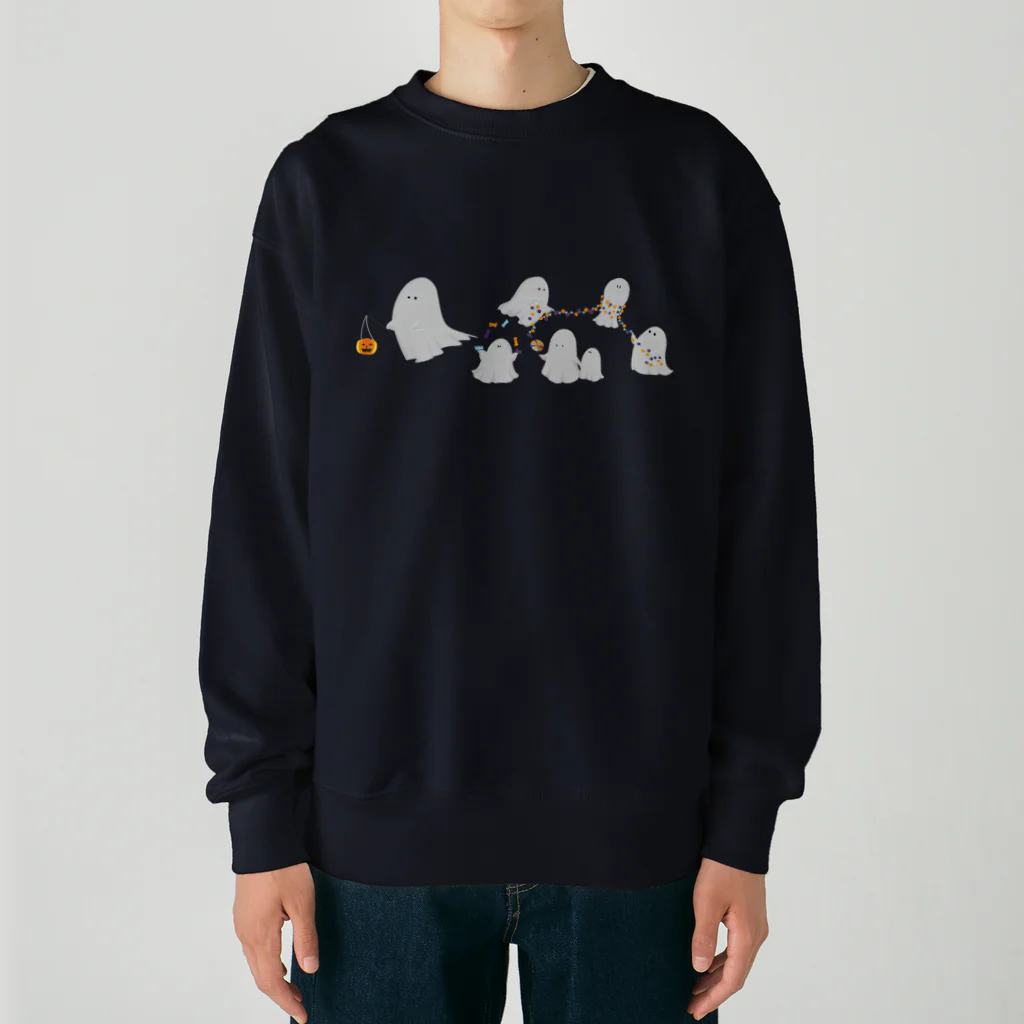 おくげちゃんのうきうきオバケ Heavyweight Crew Neck Sweatshirt