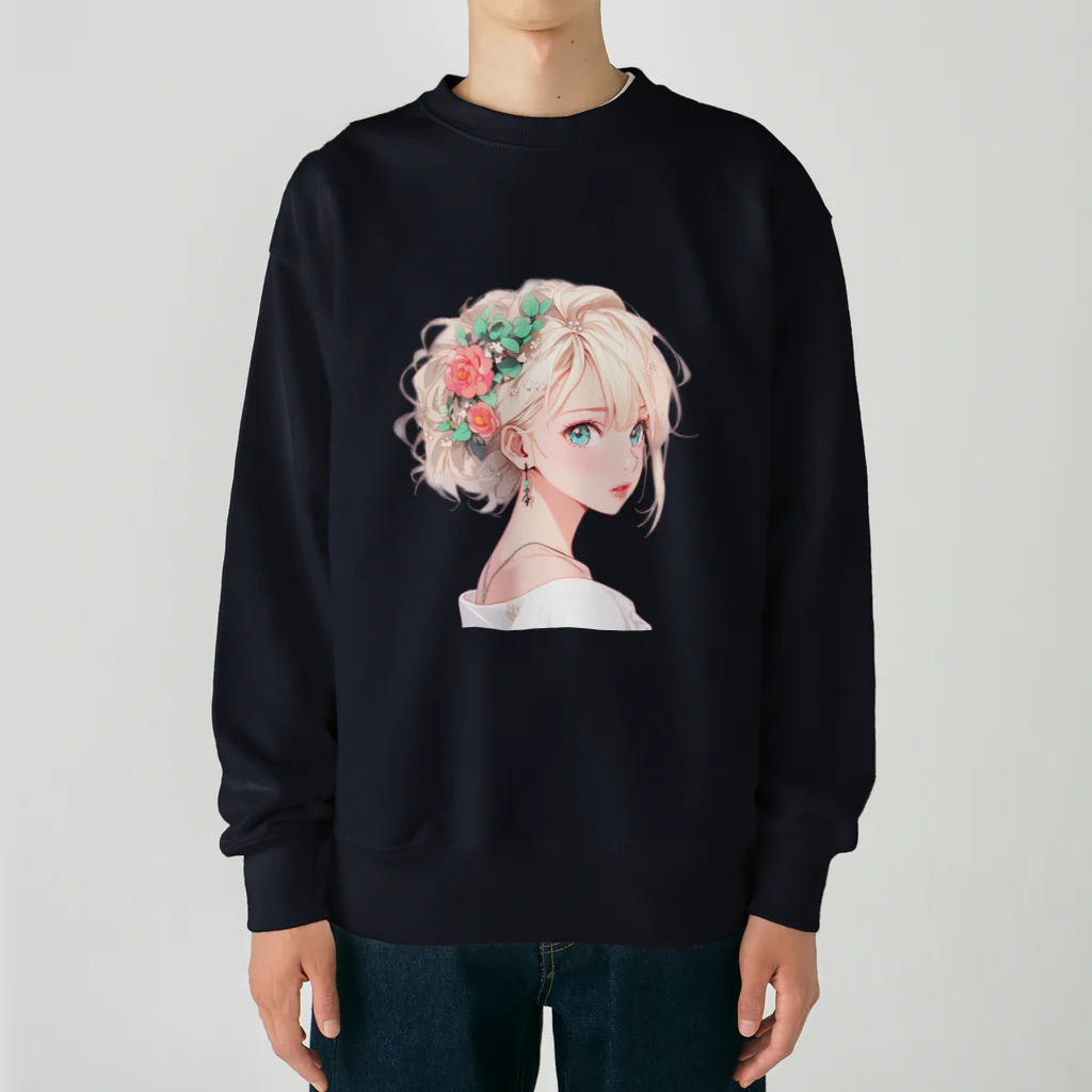 StellaのAI美少女イラスト Heavyweight Crew Neck Sweatshirt