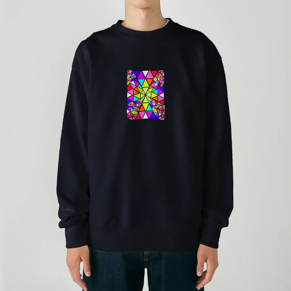 みにゃ次郎のステンドグラス Heavyweight Crew Neck Sweatshirt