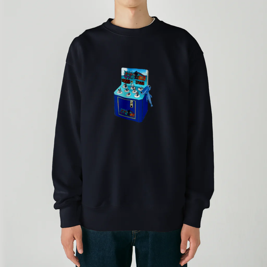 みにゃ次郎のレトロゲームサメ叩き Heavyweight Crew Neck Sweatshirt