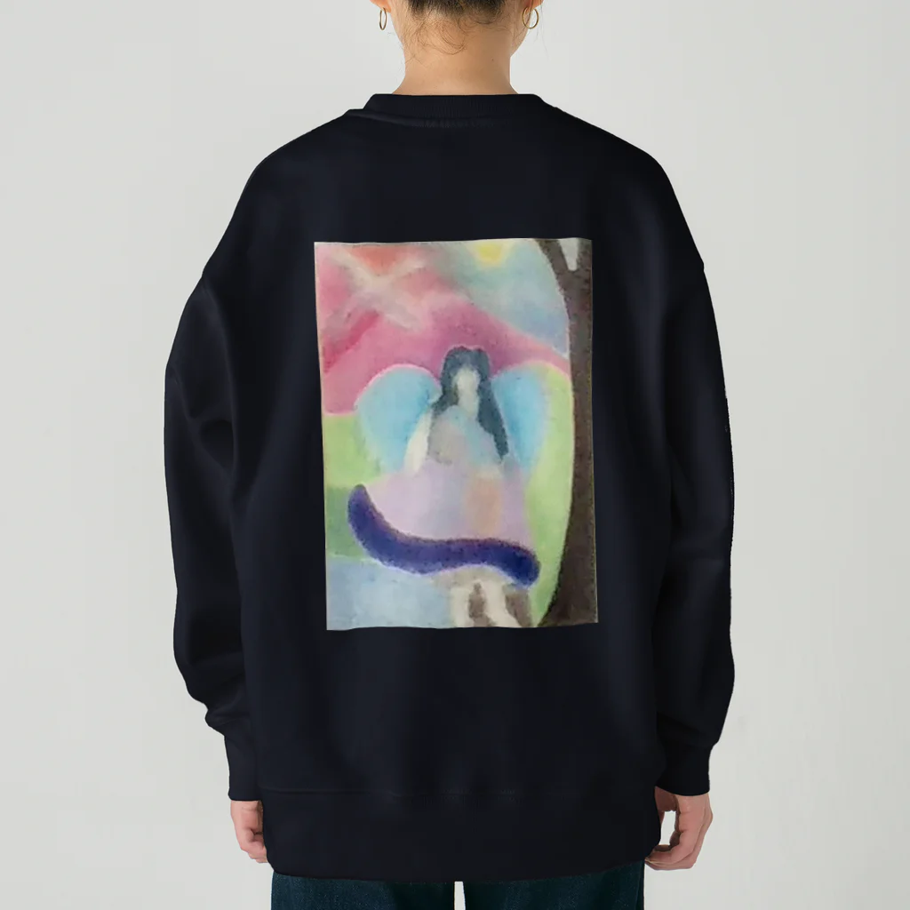 キキとココからの夜明けのエンジェル  Heavyweight Crew Neck Sweatshirt