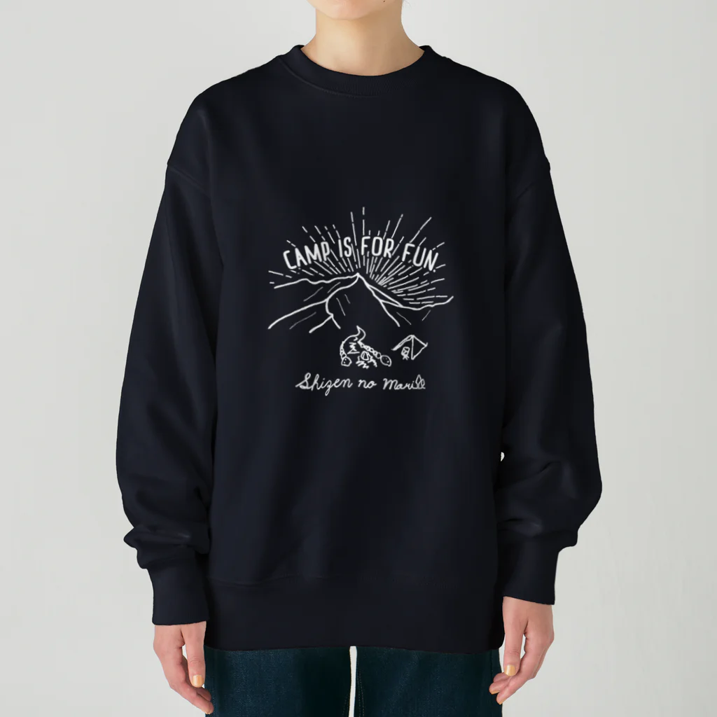 Too fool campers Shop!のSHIZENnoMORI01(白文字) Heavyweight Crew Neck Sweatshirt