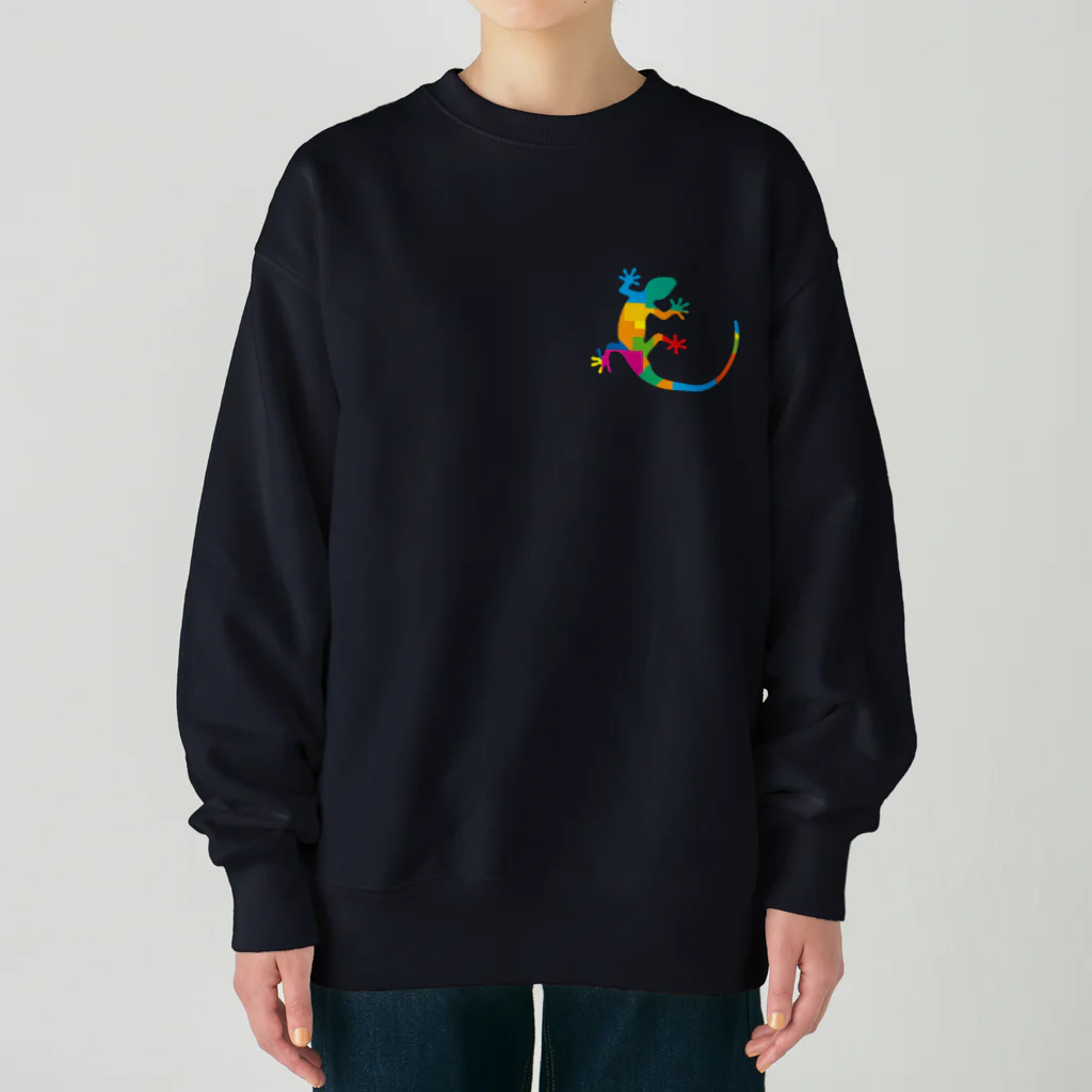 cuuyabowのカラフルヤモリ Heavyweight Crew Neck Sweatshirt