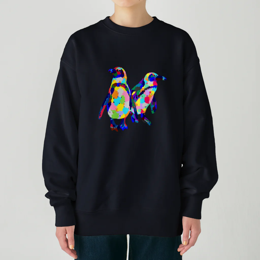 meiroのカラフルなペンギン Heavyweight Crew Neck Sweatshirt