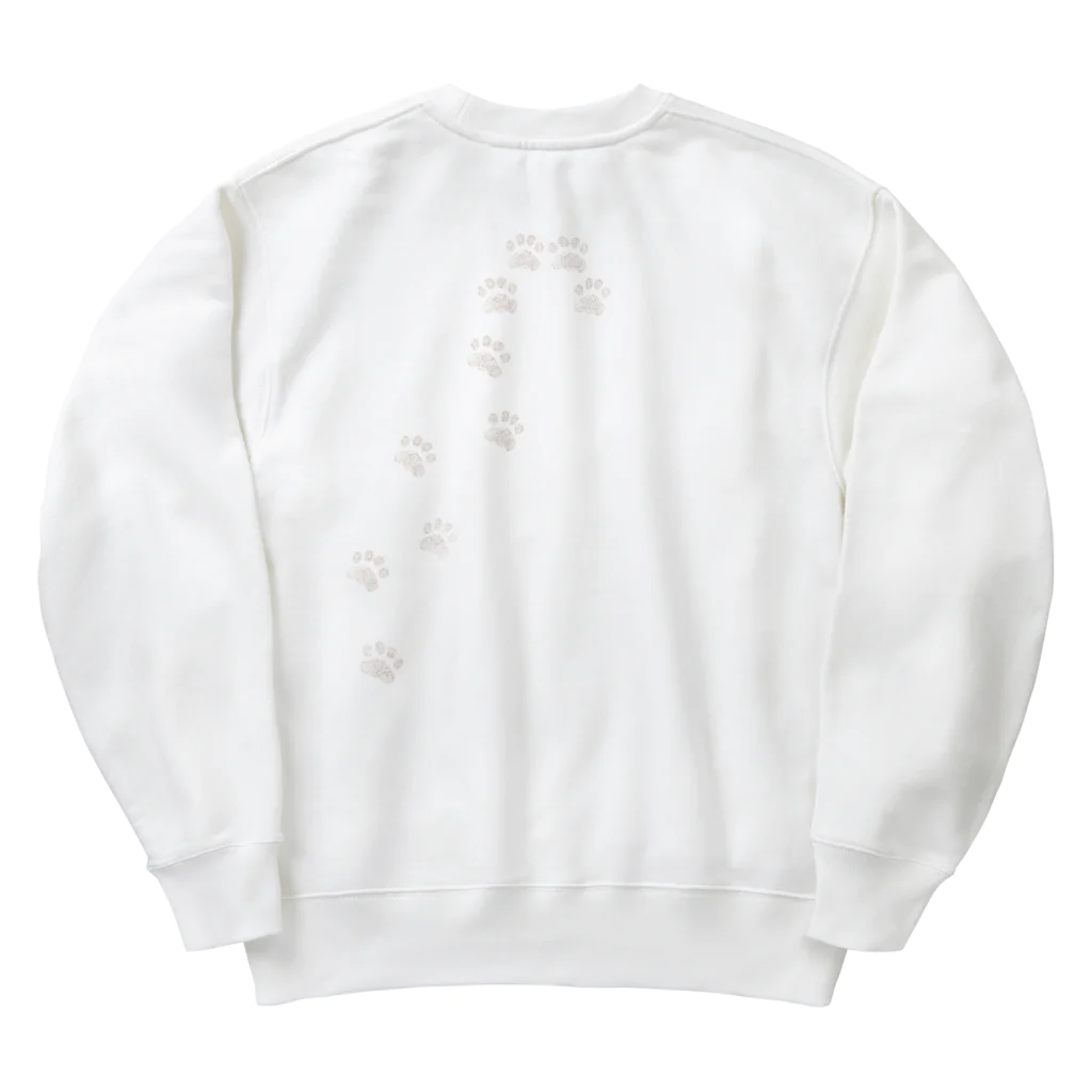 Nomi(shop-I＊iro-)の猫の肉球アート(跡) タイトルは「名残」 Heavyweight Crew Neck Sweatshirt