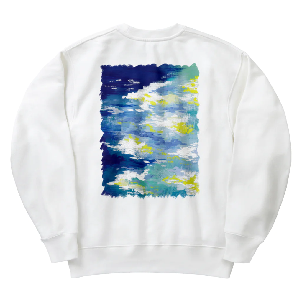 sketchbook shopの青の淵（バックプリント） Heavyweight Crew Neck Sweatshirt