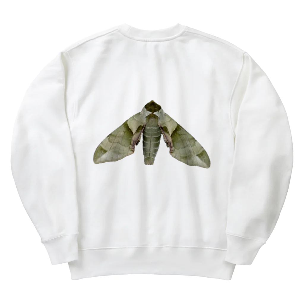 L_arctoaのウンモンスズメ幼虫と成虫 Heavyweight Crew Neck Sweatshirt