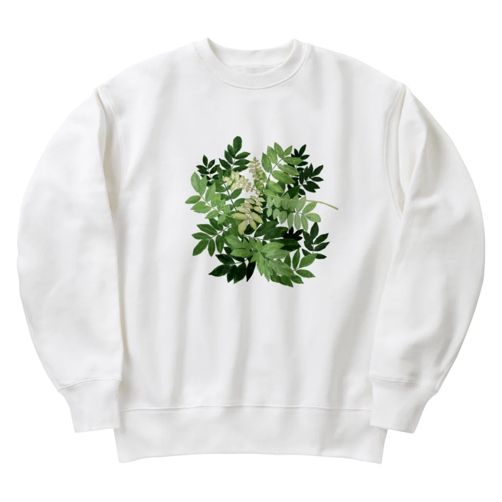 Wonder Bird Forestの藤の葉陰 Heavyweight Crew Neck Sweatshirt