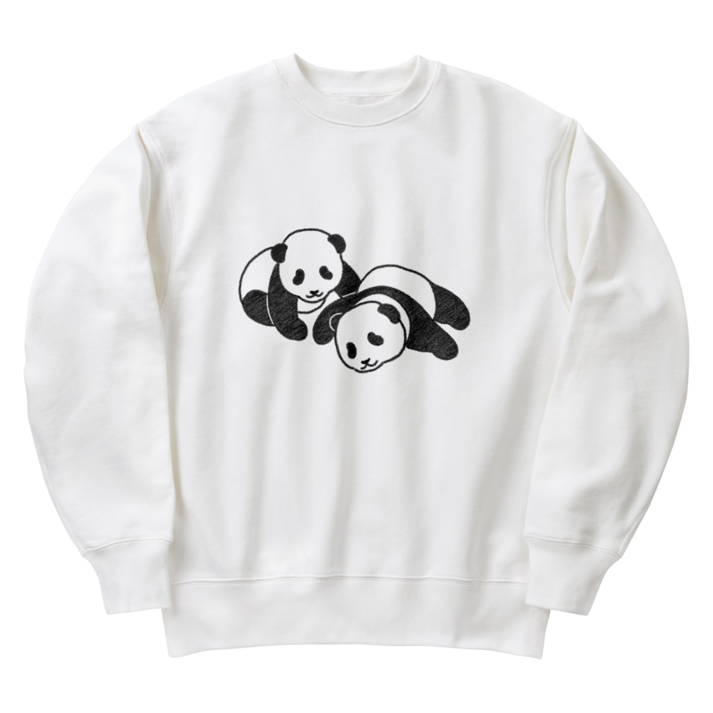 chippokeの双子パンダ Heavyweight Crew Neck Sweatshirt