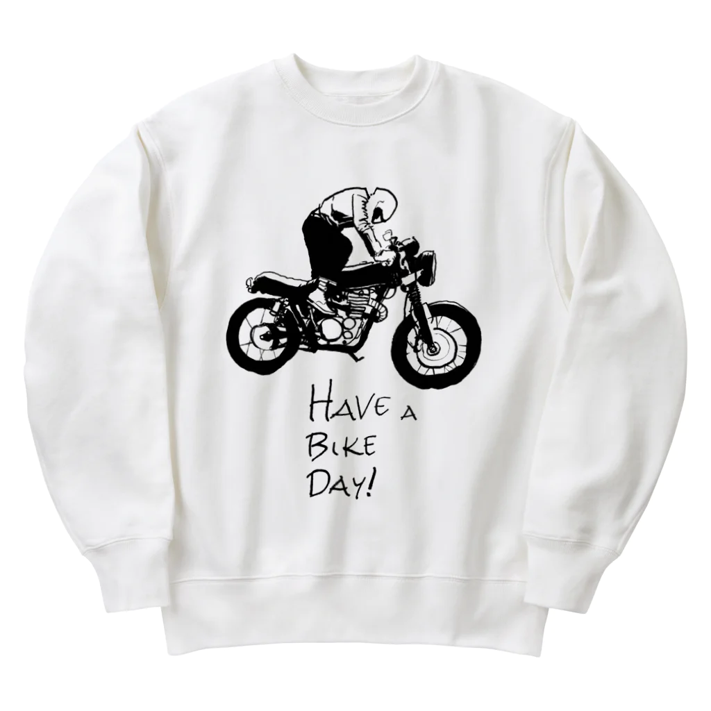 HAVE A BIKE DAY. ＠ SUZURIのHABD(sketch) Heavyweight Crew Neck Sweatshirt