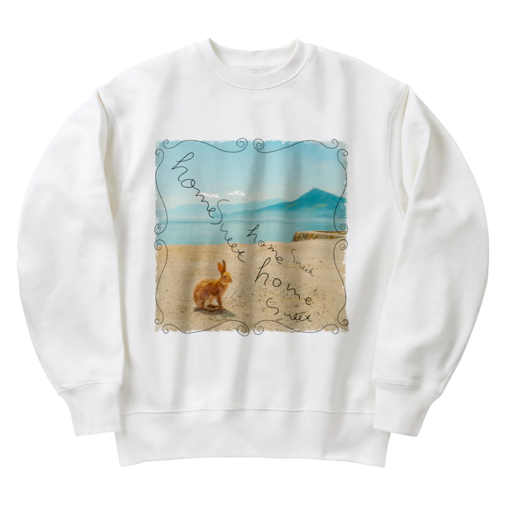 おやさい店 ０８３１のうさぎと島　HomeSweetHome Heavyweight Crew Neck Sweatshirt