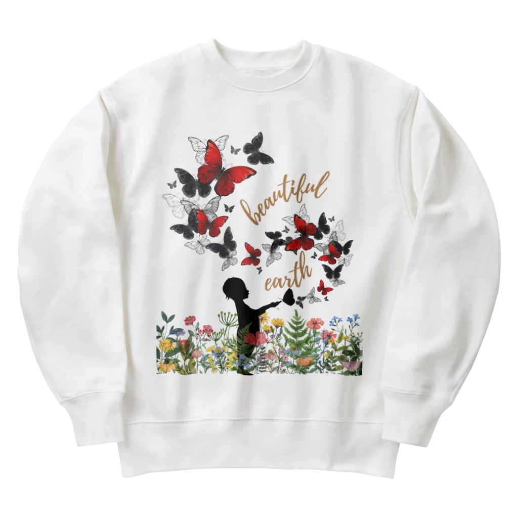 bubblegum19のbeautiful earth Heavyweight Crew Neck Sweatshirt