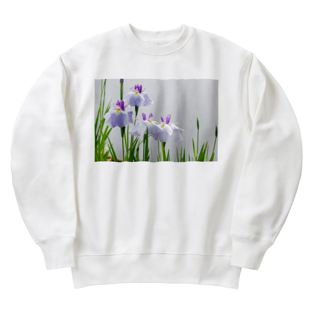 akane_art（茜音工房）の癒しの風景（花菖蒲） Heavyweight Crew Neck Sweatshirt