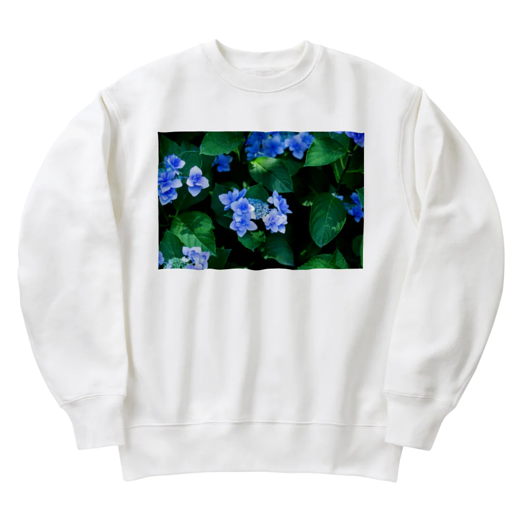 akane_art（茜音工房）の癒しの風景（アジサイ） Heavyweight Crew Neck Sweatshirt