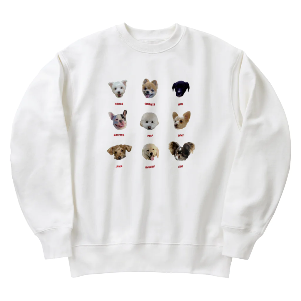 とまとゆっけの私のおともだちの犬たち Heavyweight Crew Neck Sweatshirt