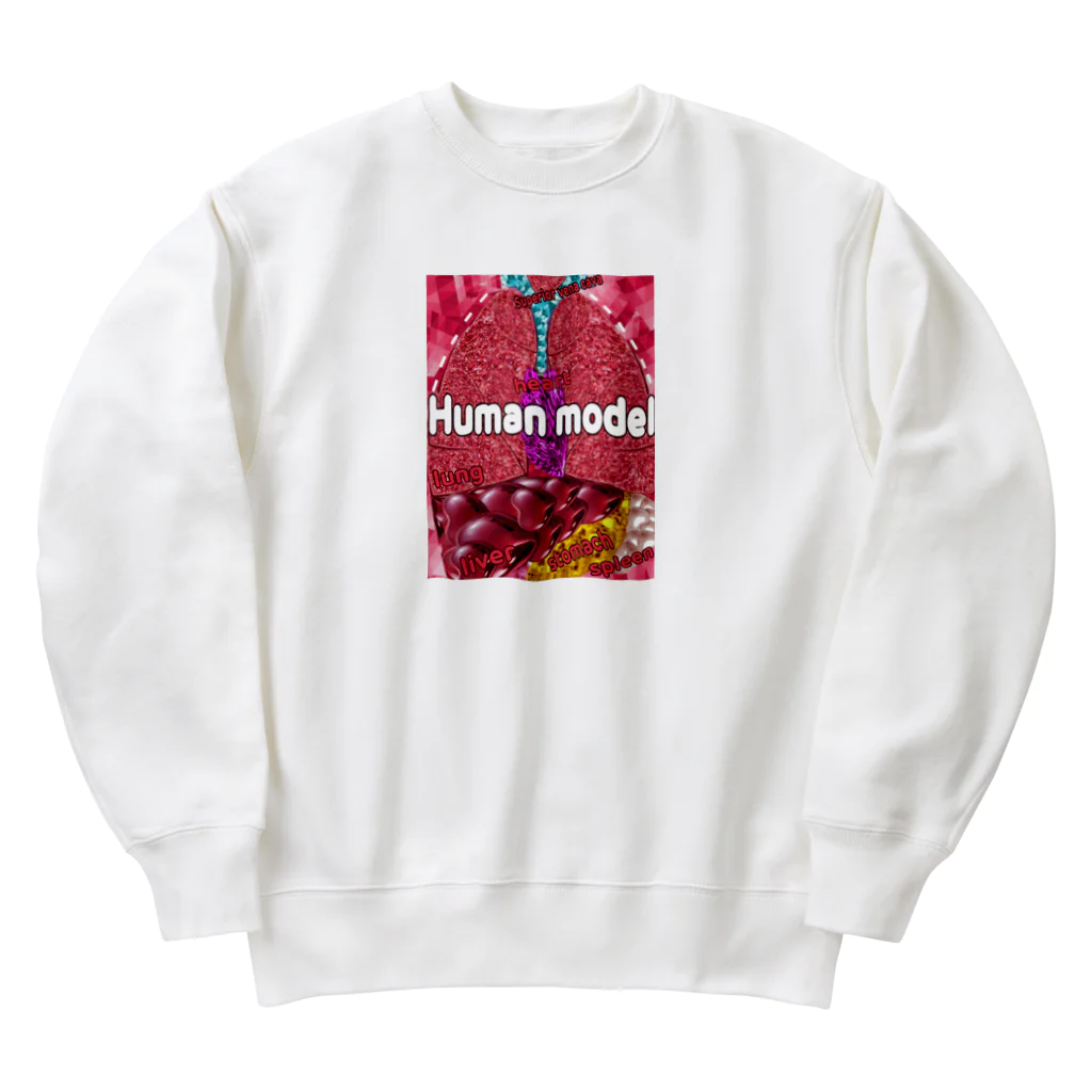 みにゃ次郎の人体模型 Heavyweight Crew Neck Sweatshirt