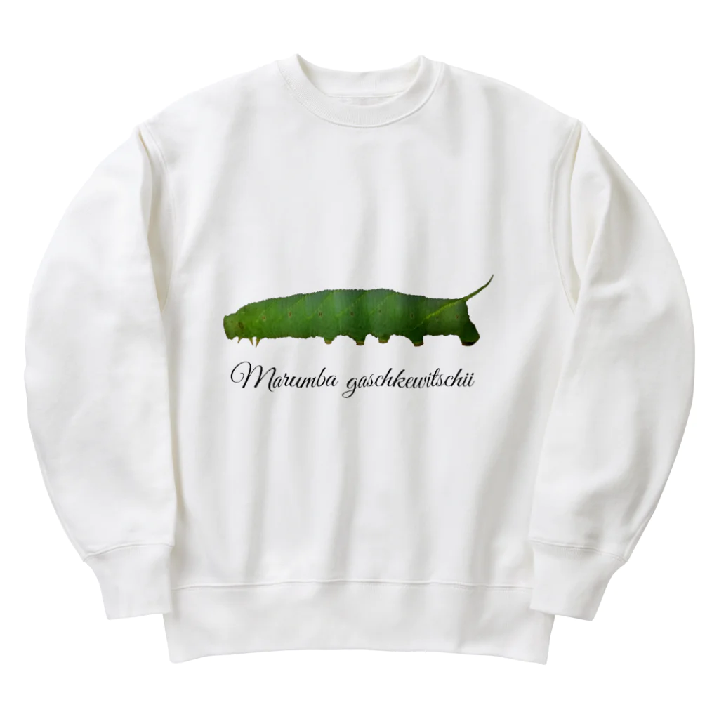 L_arctoaのモモスズメ幼虫と成虫 Heavyweight Crew Neck Sweatshirt