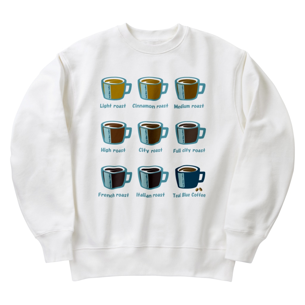Teal Blue CoffeeのRoasted coffee Heavyweight Crew Neck Sweatshirt