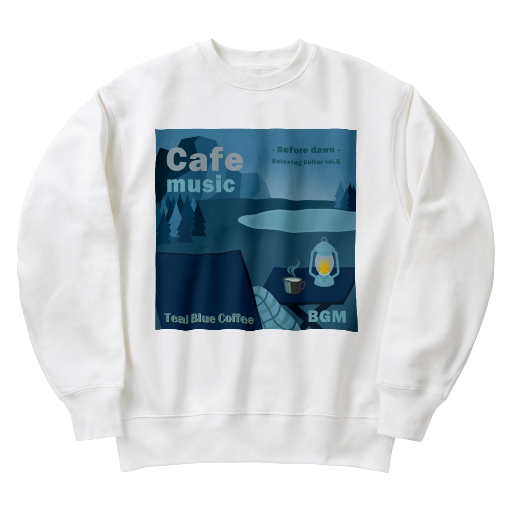 Teal Blue CoffeeのCafe music - Before dawn - Heavyweight Crew Neck Sweatshirt